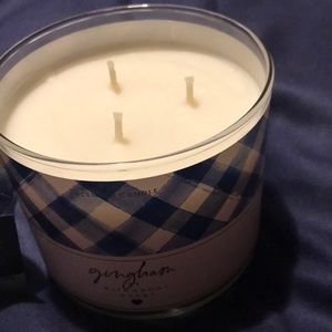 Unused Gingham candle and refill. Refill free with candle purchase